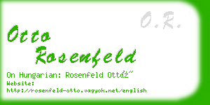 otto rosenfeld business card